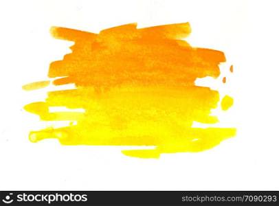 watercolor yellow label, background