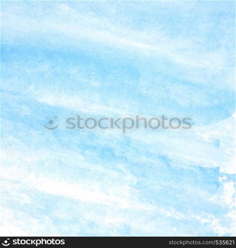 Watercolour background, art abstract blue watercolour painting textured design on white paper background