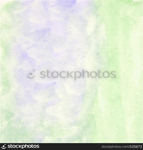Watercolour background, art abstract green and purple watercolour painting textured design on white paper background