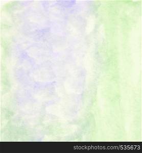 Watercolour background, art abstract green and purple watercolour painting textured design on white paper background