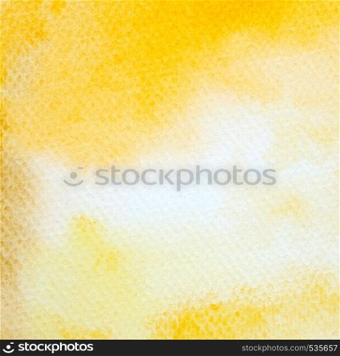Watercolour background, art abstract orange and yellow watercolour painting textured design on white paper background