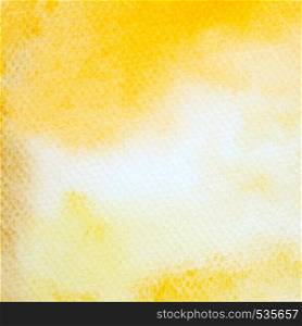 Watercolour background, art abstract orange and yellow watercolour painting textured design on white paper background