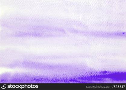 Watercolour background, art abstract violet watercolour painting textured design on white paper background