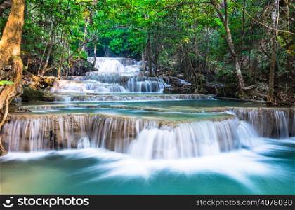 Waterfall at Huay Mae Khamin in Kanchanaburi