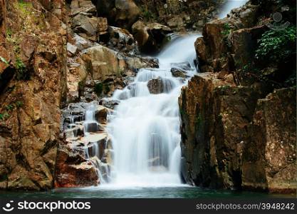 Waterfall at Namtok Phlio National Park in Chanthaburi ,Thailand.