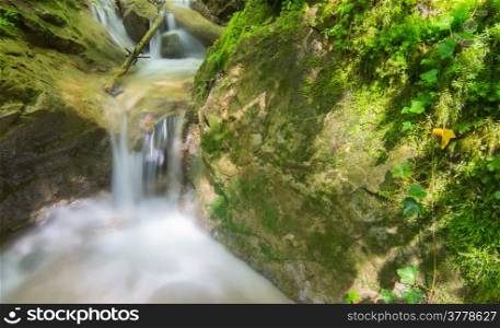 Waterfall closeup in the Alps, Austria