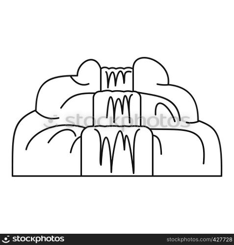 Waterfall icon. Outline illustration of waterfall vector icon for web. Waterfall icon, outline style