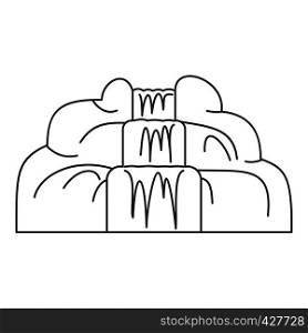 Waterfall icon. Outline illustration of waterfall vector icon for web. Waterfall icon, outline style