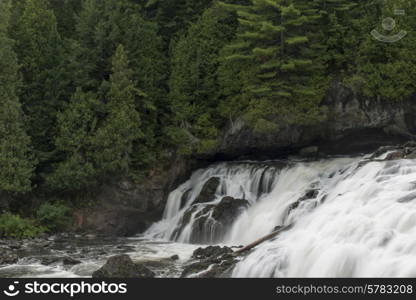 Waterfall in a forest, Plaisance Falls, Petite-Nation River, Quebec, Canada