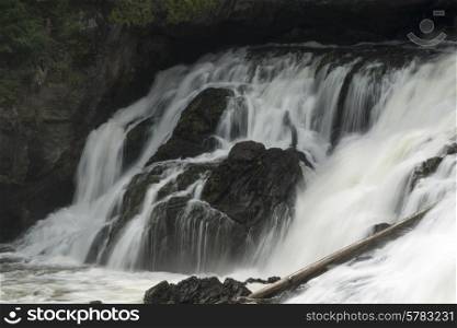 Waterfall in a forest, Plaisance Falls, Petite-Nation River, Quebec, Canada