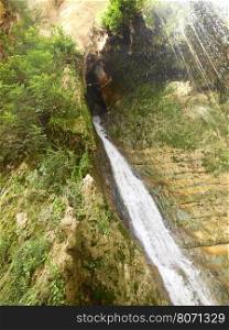 Waterfall in En Gedi Nature Reserve and National Park Israel