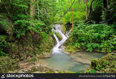 Waterfall in Erawan national park, Thailand