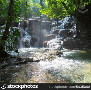 waterfall in jungle,Mexico