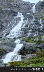 Waterfall in summer mountain (Norway)