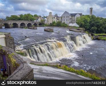 Waterfall in the small town Ennistymon, Co Clare, Ireland