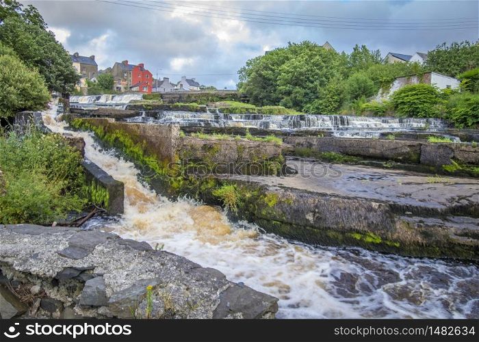 Waterfall in the small town Ennistymon, Co Clare, Ireland