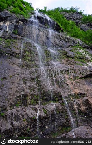Waterfall in Triglav national park in Slovenia