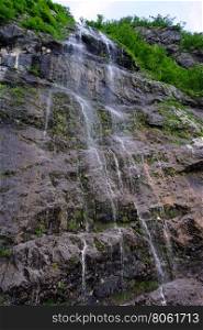 Waterfall in Triglav national park in Slovenia