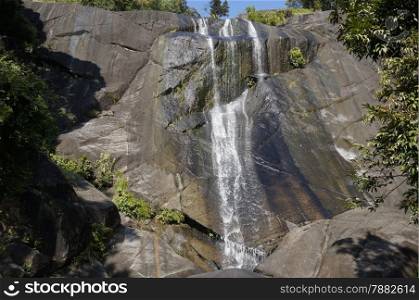 Waterfall in tropical forest Malaysia, Langkawi.