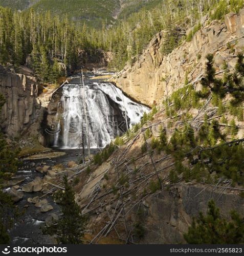 Waterfall in Yellowstone National Park, Wyoming.