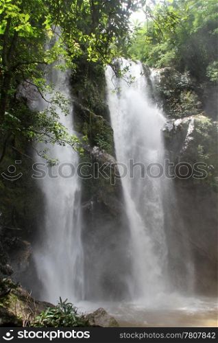 Waterfall Mork Fa in the national park, Northern Thailand