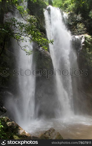 Waterfall Mork Fa in the national park, Northern Thailand