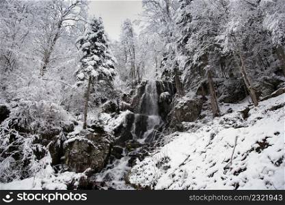 Waterfall of Le Hohwald in the Vosges mountains in France