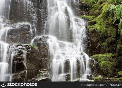 Waterfall on rocks