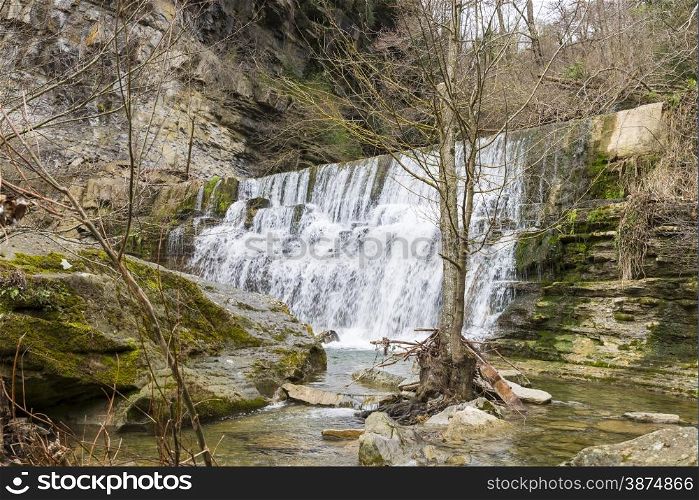 waterfall on the mountain Rupit