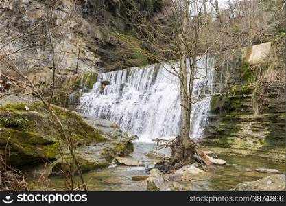 waterfall on the mountain Rupit