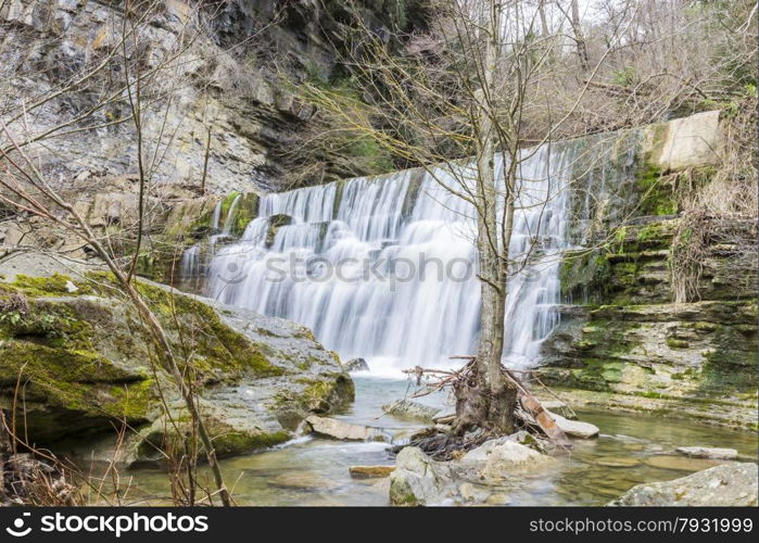 waterfall on the mountain Rupit