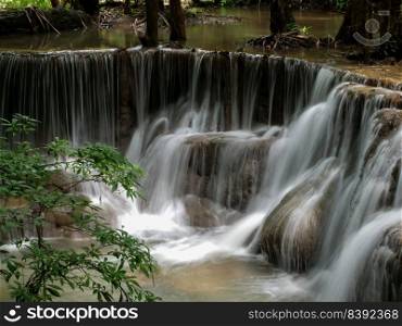 Waterfall that is a layer in Thailand