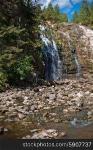 Waterfall. Waterfall in summer siberian forest