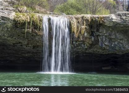 waterfall Zarecki krov in springtime, Istria, Croatia