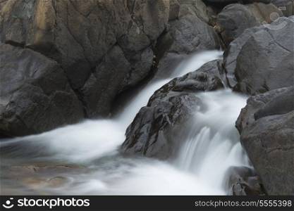 Waterfalls at river, Division No. 9, Subd. A, Gros Morne National Park, Newfoundland And Labrador, Canada