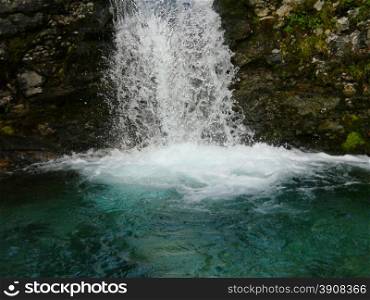 Waterfalls in the mountains Hibiny