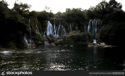 waterfalls, water, river, nature, ecology, park, beautiful, rock, stone, swimming, bosnia, herzegovina, balkans, woman, lake, relaxing