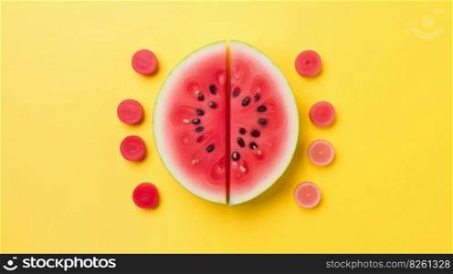 Watermelon background. Illustration Generative AI  