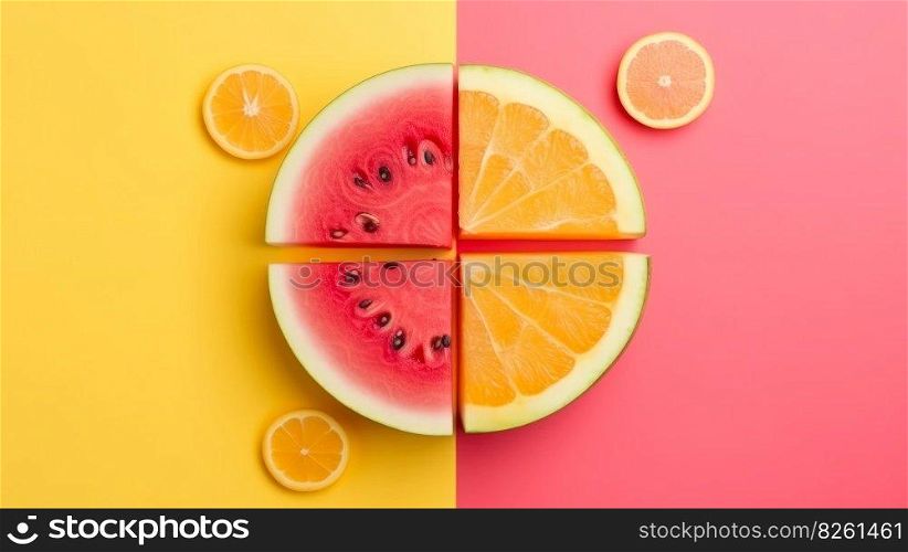Watermelon background. Illustration Generative AI  