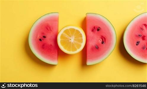 Watermelon background. Illustration Generative AI
 