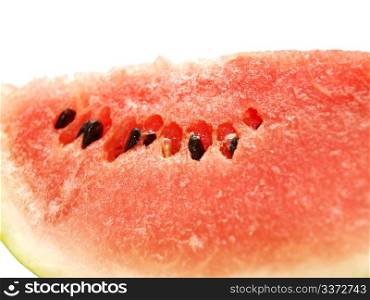 Watermelon. Red watermelon in slices towards white background