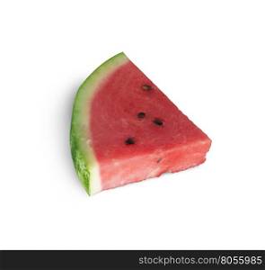 Watermelon slice isolated on the white background. With clipping path