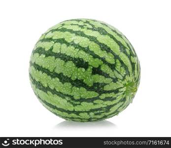 Watermelon with drops of water isolated on white background