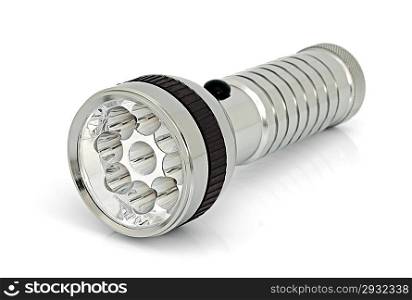 Waterproof electric torch for hunting and fishing on a white background