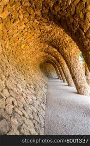 Wave Archway, Park Guell, Barcelona Spain