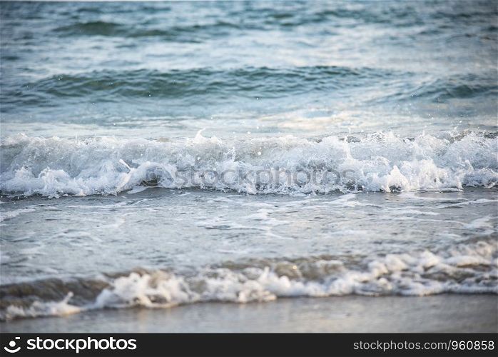 wave beach background sea and sandy beautiful of blue ocean