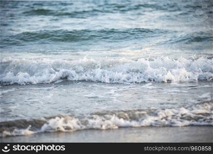 wave beach background sea and sandy beautiful of blue ocean