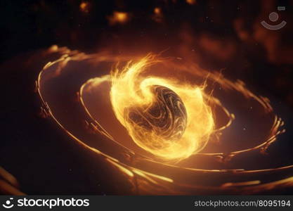 Wave round star. Universe energy. Generate Ai. Wave round star. Generate Ai