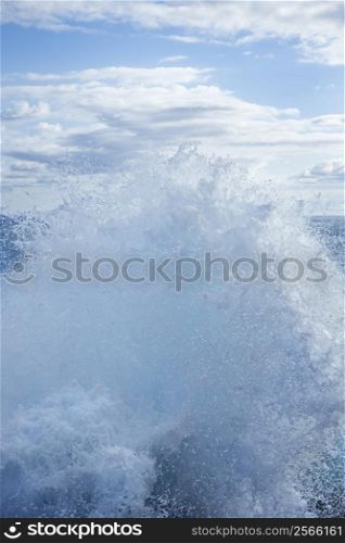 Wave splashing water.