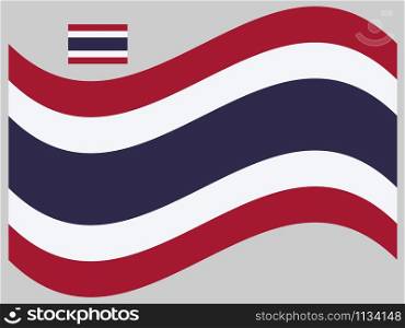Wave Thailand Flag Vector illustration eps 10.. Wave Thailand Flag Vector illustration eps 10